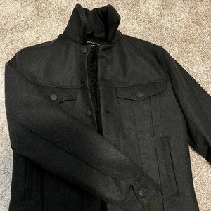 Men's Express Wool Sherpa Lined Trucker Jacket NWOT